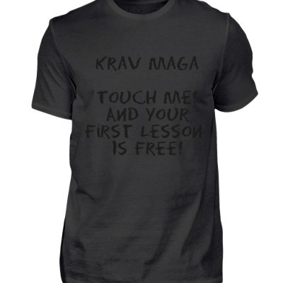 Krav Maga Touch me! And Your First.. - Herren Premiumshirt-16