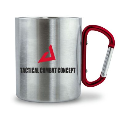 Tactical Combat Concept Karabiner Becher - Edelstahltasse mit Karabinergriff-6989